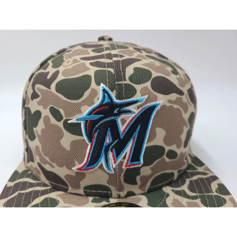 Miami Marlins 2003 World Series Patch Camo New Era‎ 59Fifty Fitted 7 1/2 Hat Cap